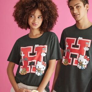 Hello Kitty Kids T-Shirt - Charcoal and Red